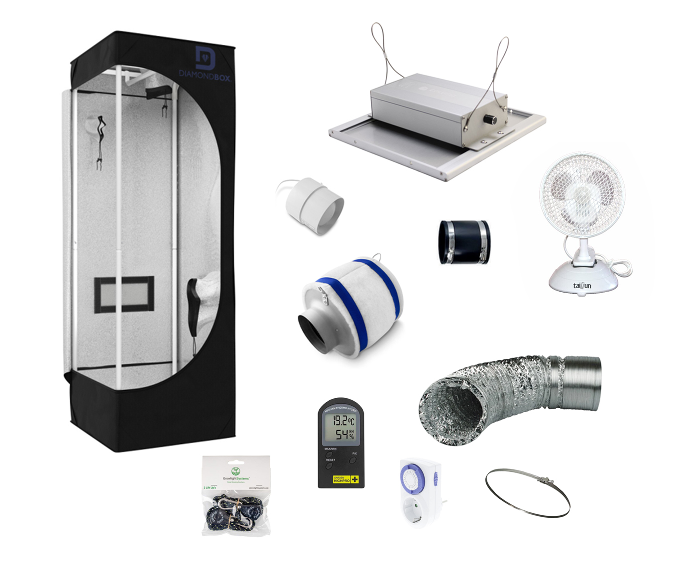 Growbox Komplettset 60 x 60cm mit DiamondBox 75W