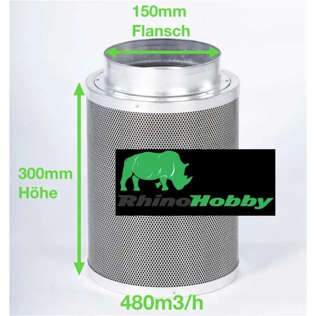 Rhino Hobby 500 Aktivkohlefilter 150mm Details 2
