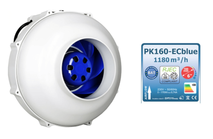 Prima Klima EC Blue Ventilator 1180m³/h 160mm RJEC