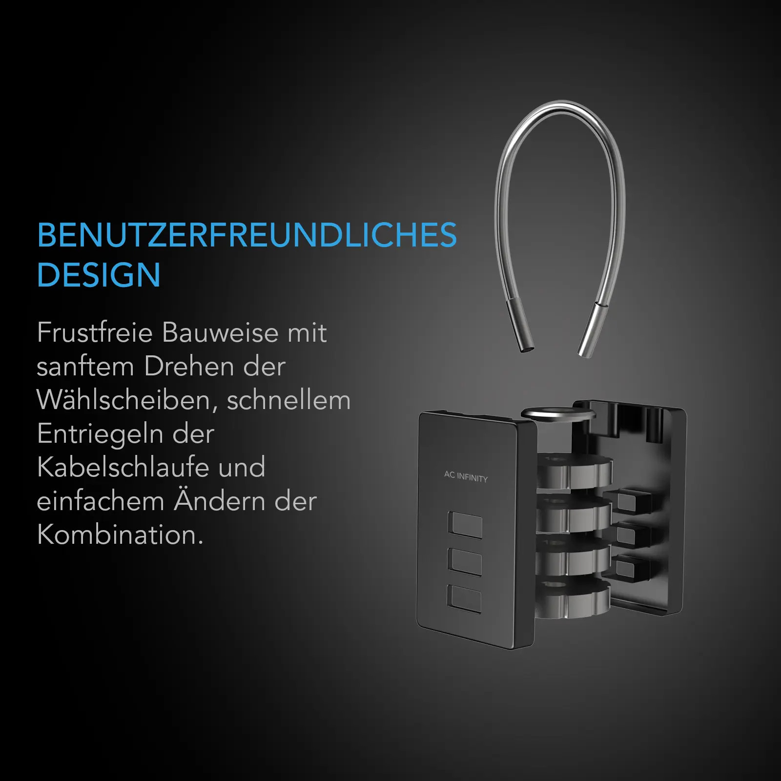 AC Infinity Zahlenschloss Details 2