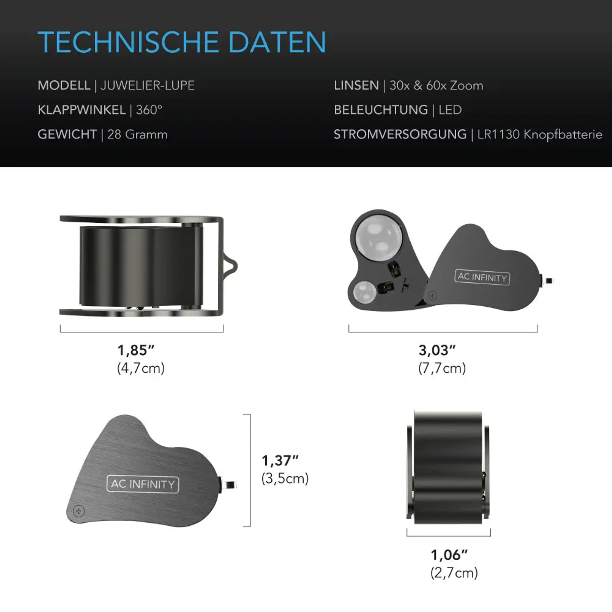AC Infiniy Juwelier-Lupe Details 5