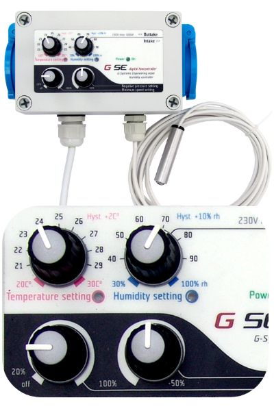 Klima-Regler für Feuchtigkeit und Temperatur mit Unterdrucksteueru