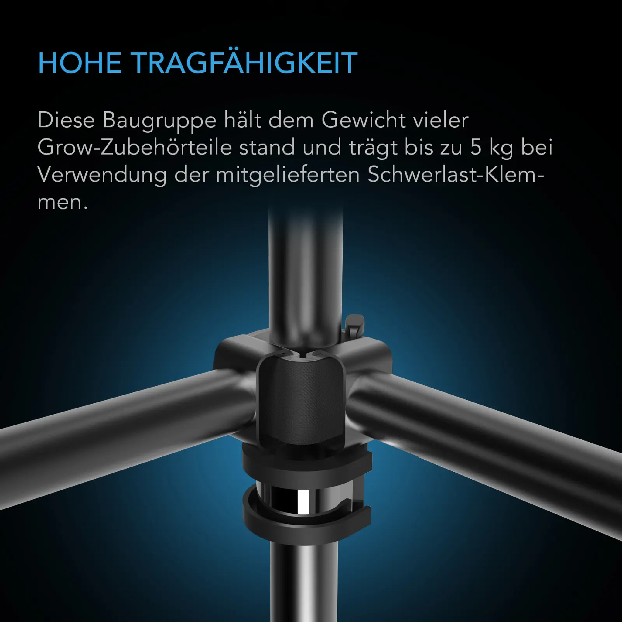 AC Infinity Grow-Zelt-Verstarkungs- und Montagestangen 150x150cm Details 4