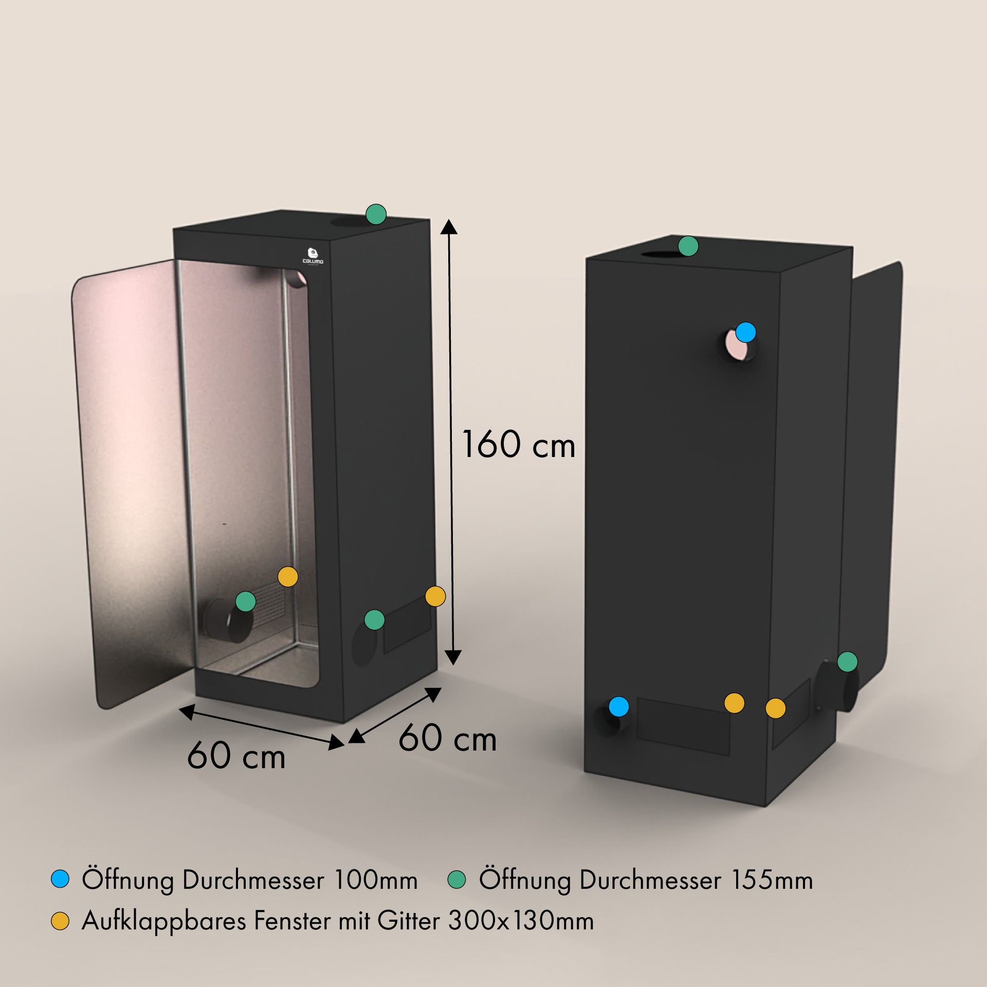 Caluma Skin Growbox 60x60x160cm