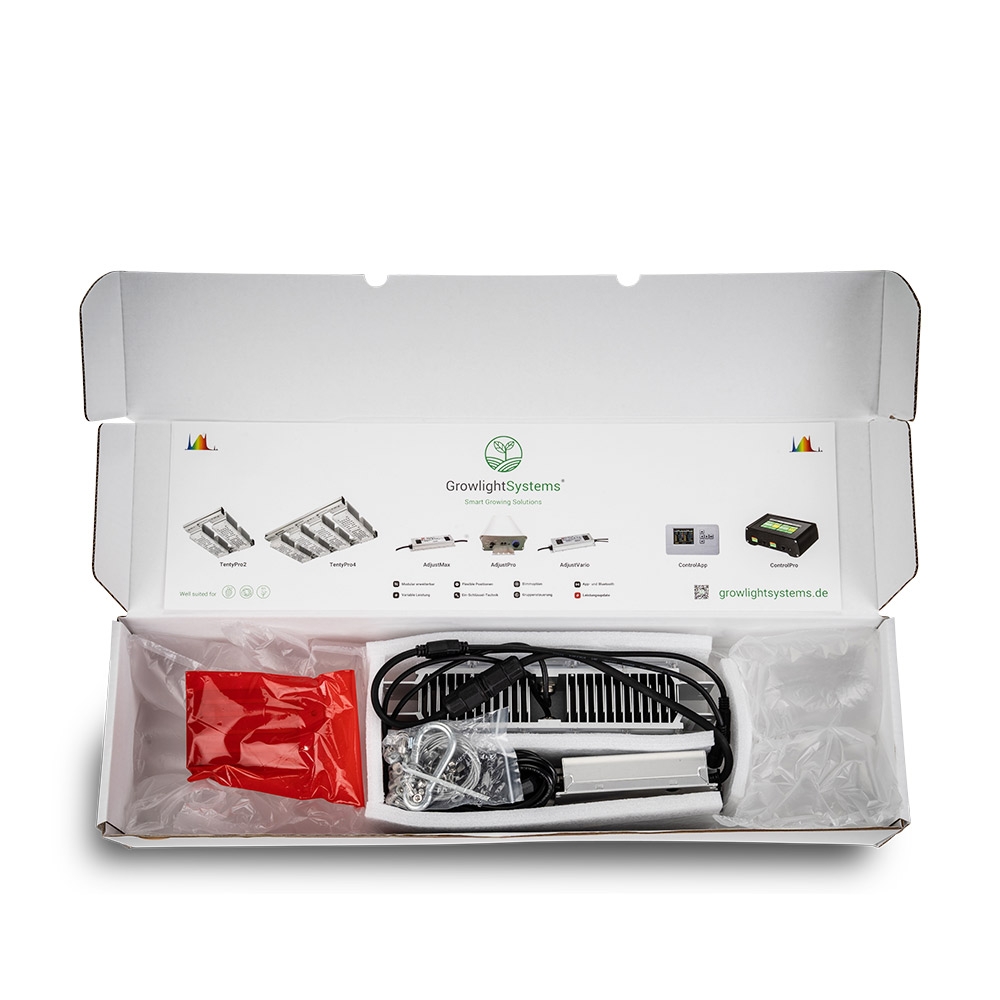 GrowlightSystems TentyProX2 100W Vollspektrum inkl UV FR IR  mit System-Schienen 30x30cm