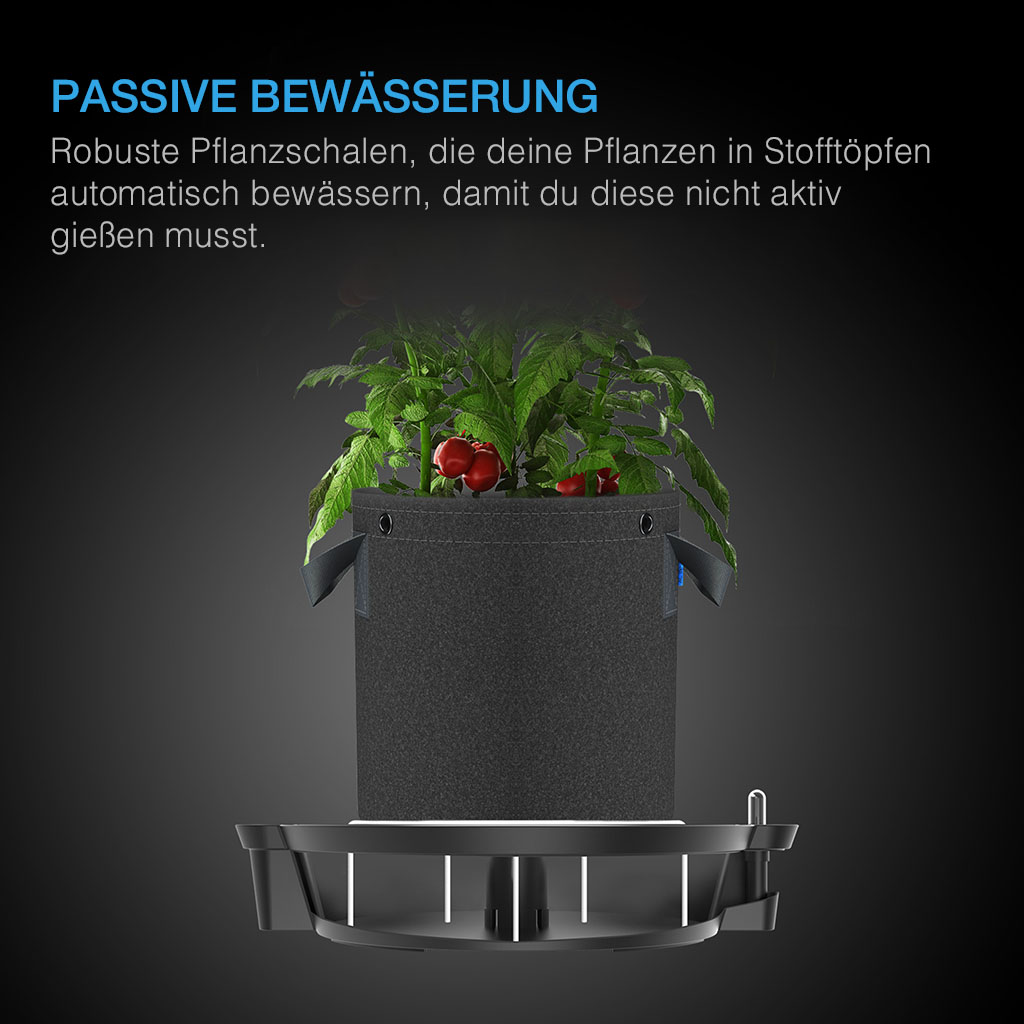 Bewasserungsbasis zur Selbstbewasserung von Stofftopfen Details 3