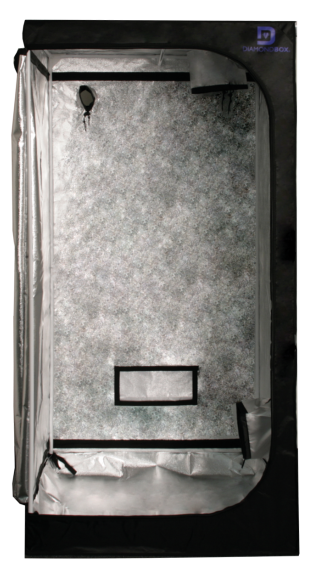 DiamondBox Zimmer-Gewächshaus Silver Line SL100 100x100x200cm Details 1