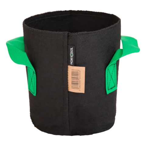 Hortosol Pflanztopf aus Stoff schwarz 18x20cm 5L