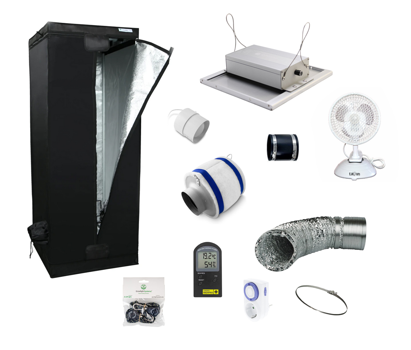 Growbox Komplettset 40 x 40cm mit Homelab 75W