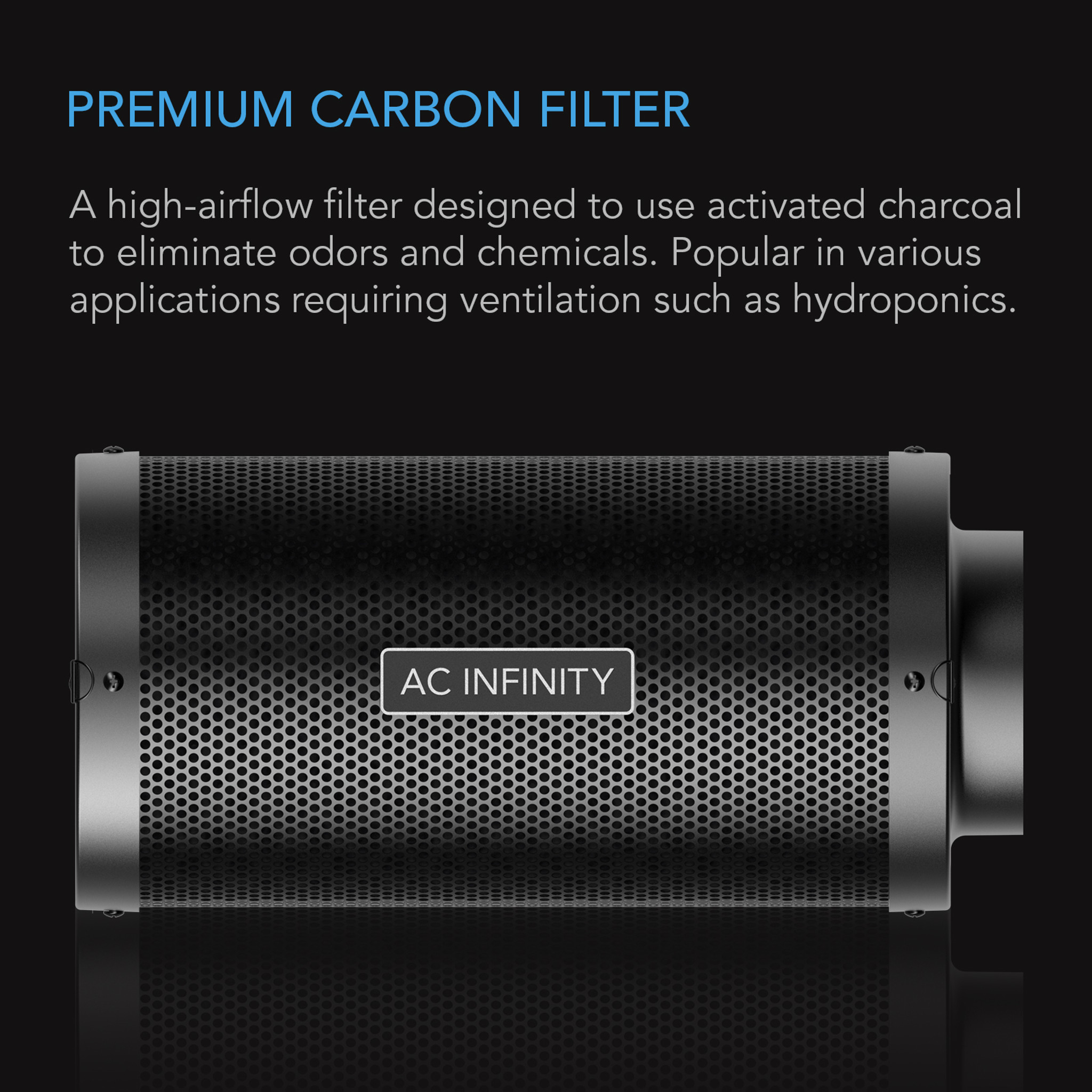 AC Infinity Aktivkohlefilter Flansch  200mm Details 1