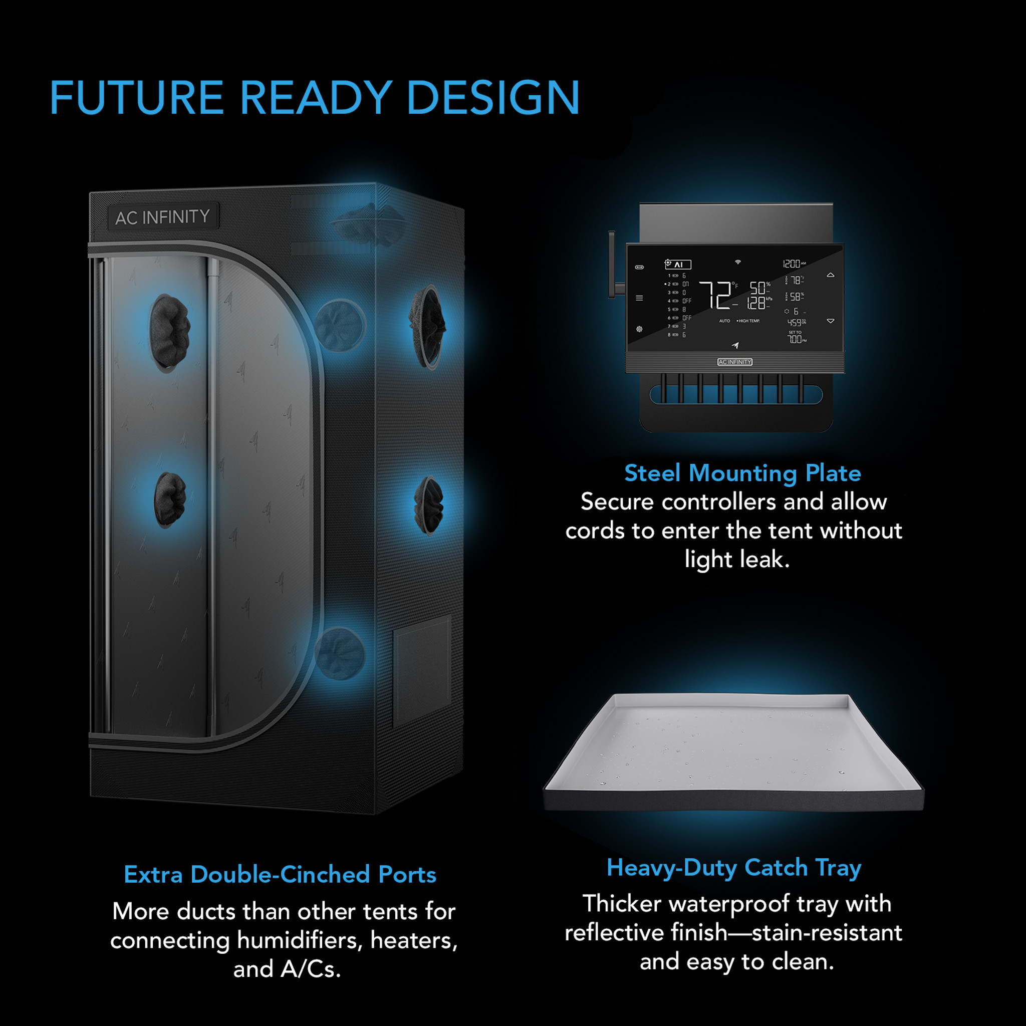 AC Infinity CLOUDLAB 866 Growbox 150x150x200cm Details 5