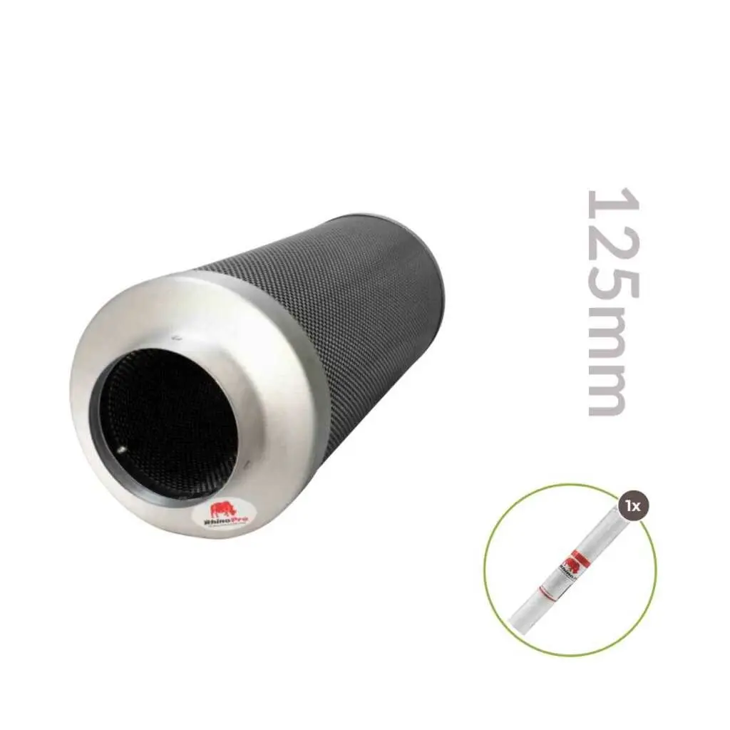 Rhino Pro 3608 Aktivkohlefilter 650-900m³/h Ø125mm | 125mm x 600mm