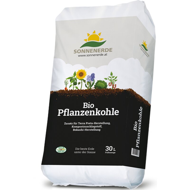 Sonnenerde Bio Pflanzenkohle 30L
