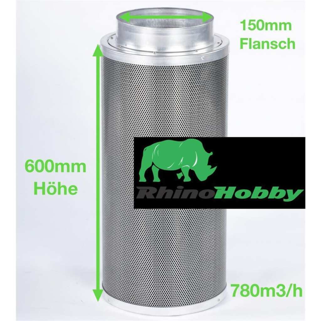 Rhino Hobby 700 Aktivkohlefilter 600/800m³/h Ø150mm