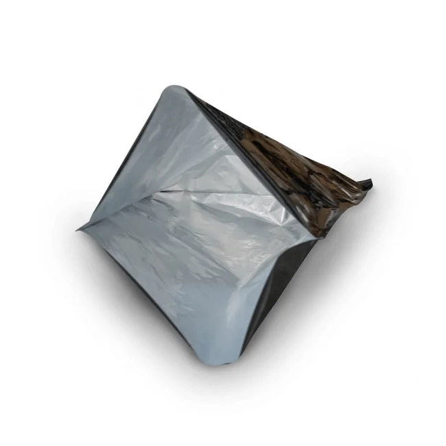Qnubu Beutel aus Aluminiumfolie schwarz verschließbar 45x60cm 50Stk