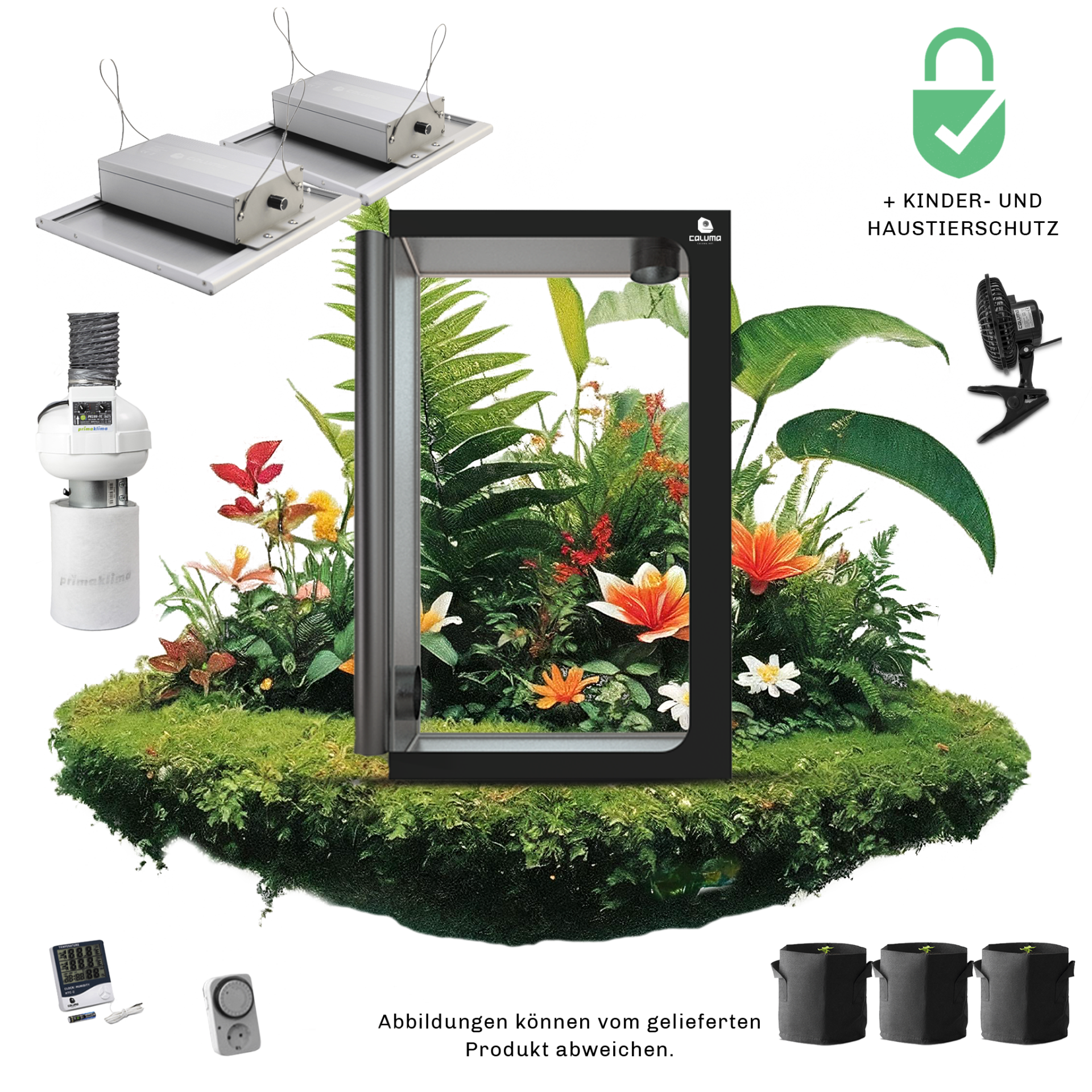 Growbox Komplettset 150W 60x120cm - Caluma Set Ambient - 3 Plants Premium