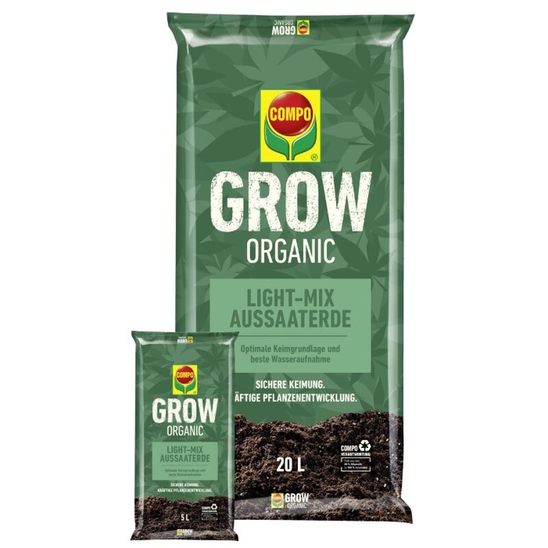 Compo Grow Organic Aussaaterde 5L