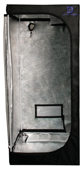 DiamondBox Zimmer-Gewächshaus Silver Line SL80 80x80x180cm Details 1