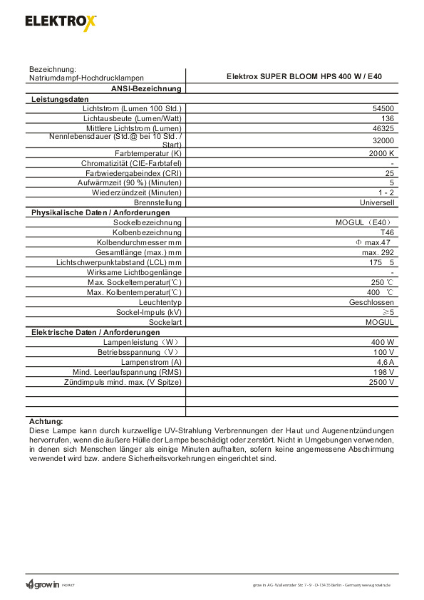400W Elektrox SUPER BLOOM HPS Blüte Details 4