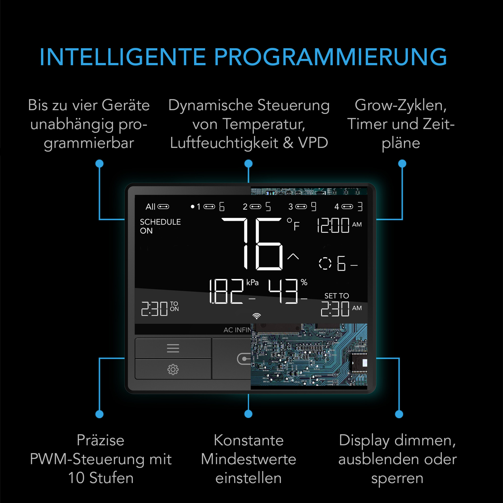 AC Infinity CONTROLLER 69 PRO _ unabhangige Programme fur vier Gerate _ Bluetooth + Wi-Fi Details 2