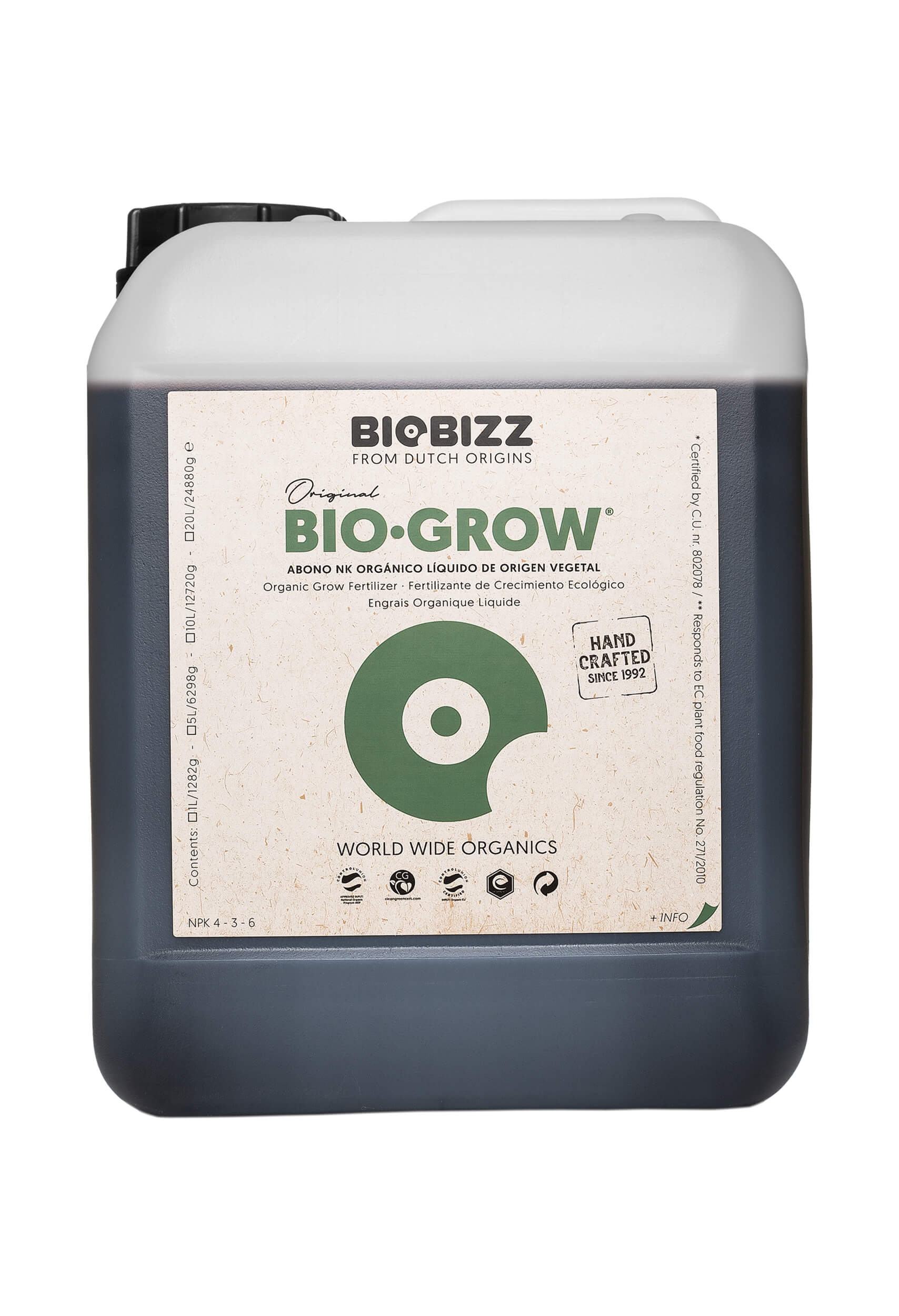 BioBizz BIO-GROW Wuchsdünger 5L