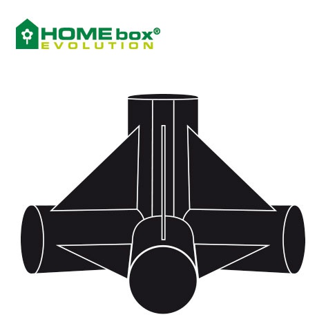 HOMEbox 4-Wege-Eckverbinder Spare Parts 22mm 2Stk