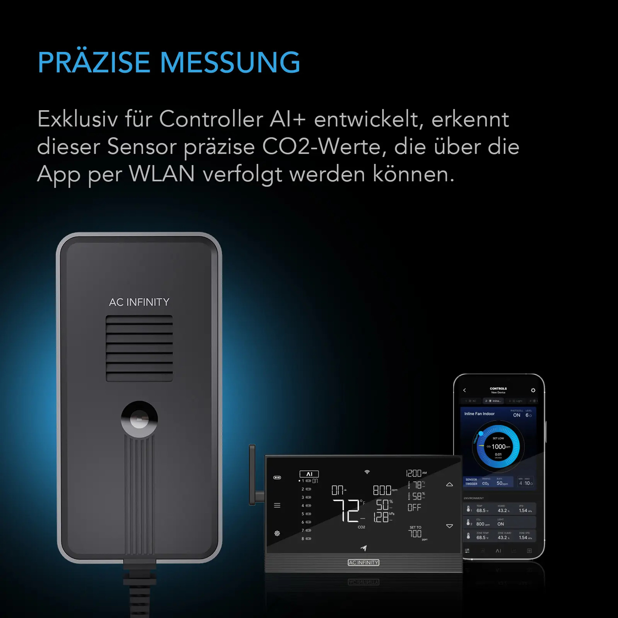 CO2 + Lichtsensor Exklusiv fur Controller AI+ Details 1