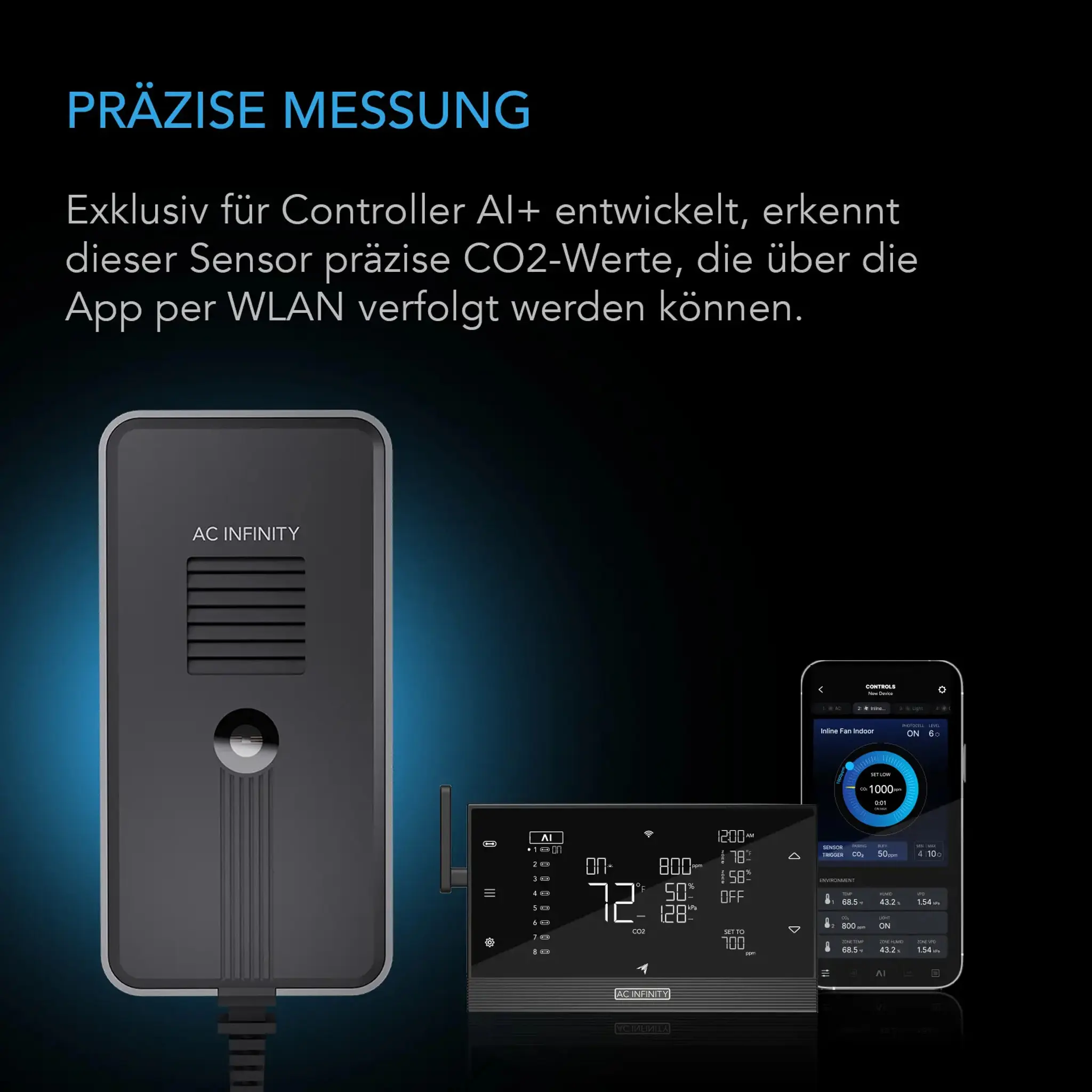 CO2 + Lichtsensor Exklusiv fur Controller AI+ Details 1