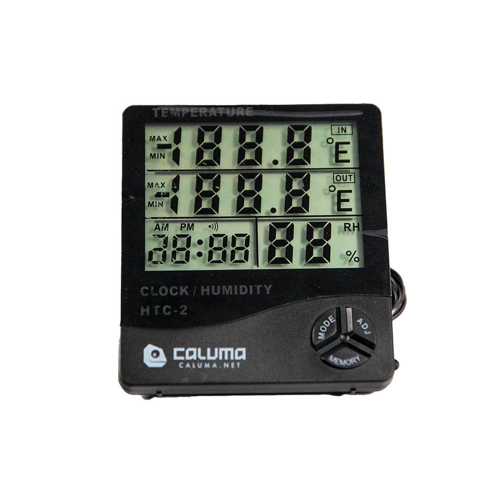 Caluma Thermo-Hygrometer mit Uhr und externer Sonde