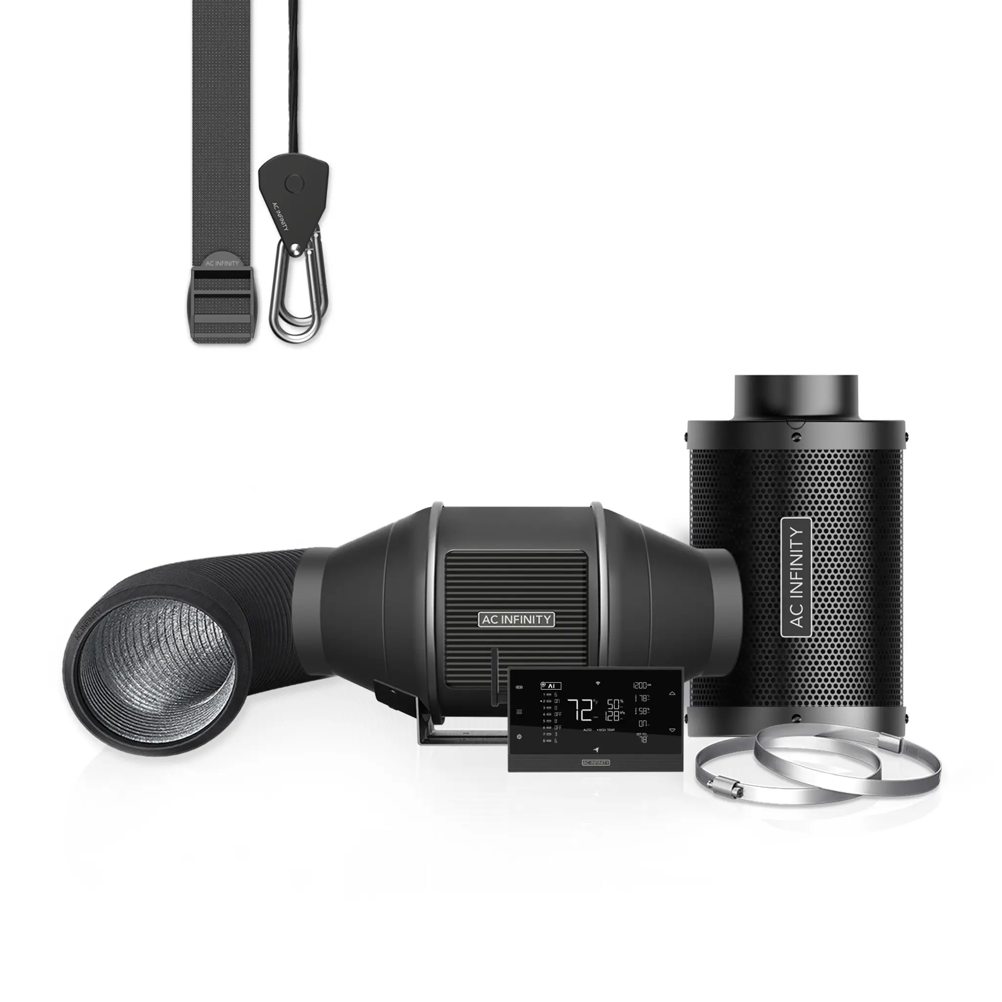 AC Infinity Luftfilter-Set PRO 100mm 348m³/h mit Drehzahlregler