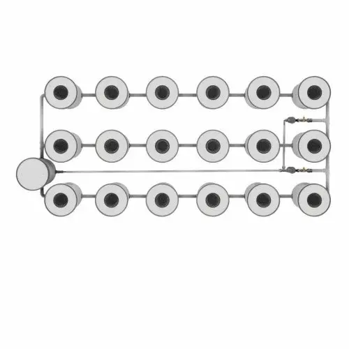 Growrilla RDWC _ 18-Topfe 19L von oben