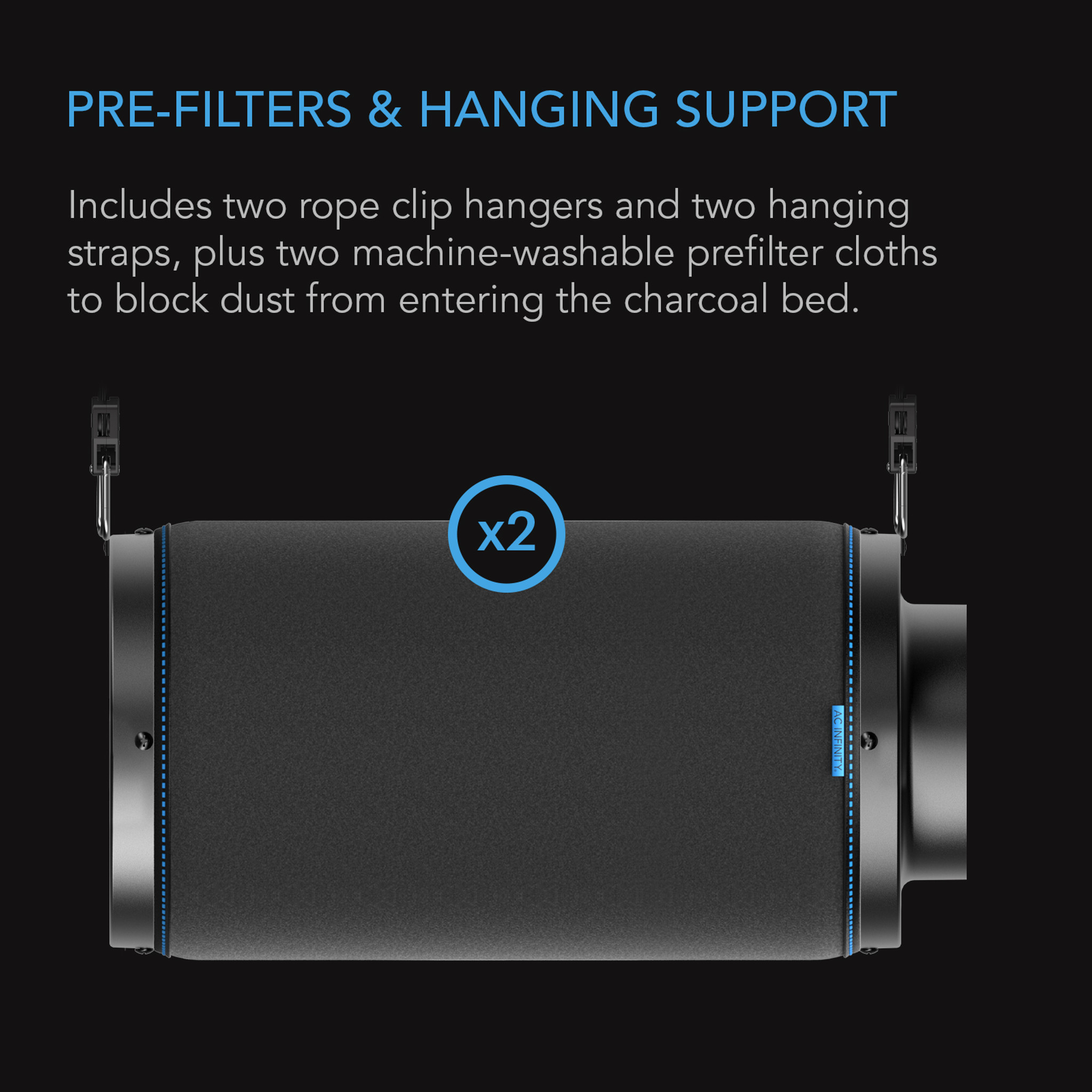 AC Infinity Aktivkohlefilter Flansch  200mm Details 5