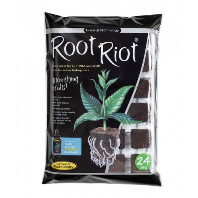 Root Riot Anzuchtwürfel Tray mit 24Stk